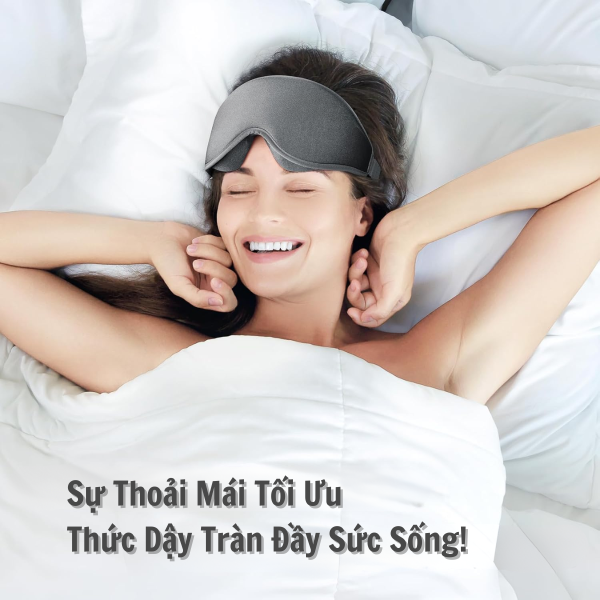 Bịt Mắt Ngủ 3D Cao Cấp SOFTURE Chặn Sáng 100%, Mềm Mại Thoáng Khí Có Dây Đeo Điều Chỉnh – SBM02