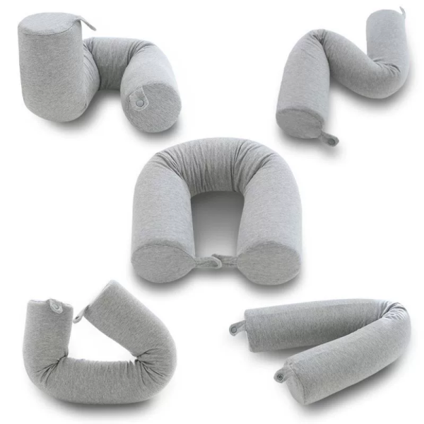 Gối Cổ Du Lịch Cao Cấp SOFTURE Điều Chỉnh Uốn Cong 360° Phù Hợp Mọi Tư Thế, Vải Mềm Mịn Có Túi Đựng – SG05